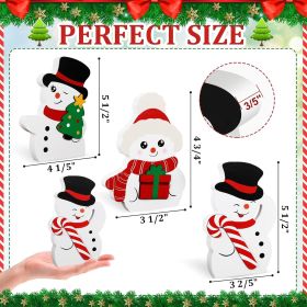 Snowman Christmas Decorations Indoor, Cute Winter Tiered Tray Decor Set of 3