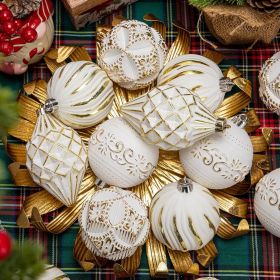 16PCS Shatterproof Christmas Ball Ornaments Set (Color: Gold)